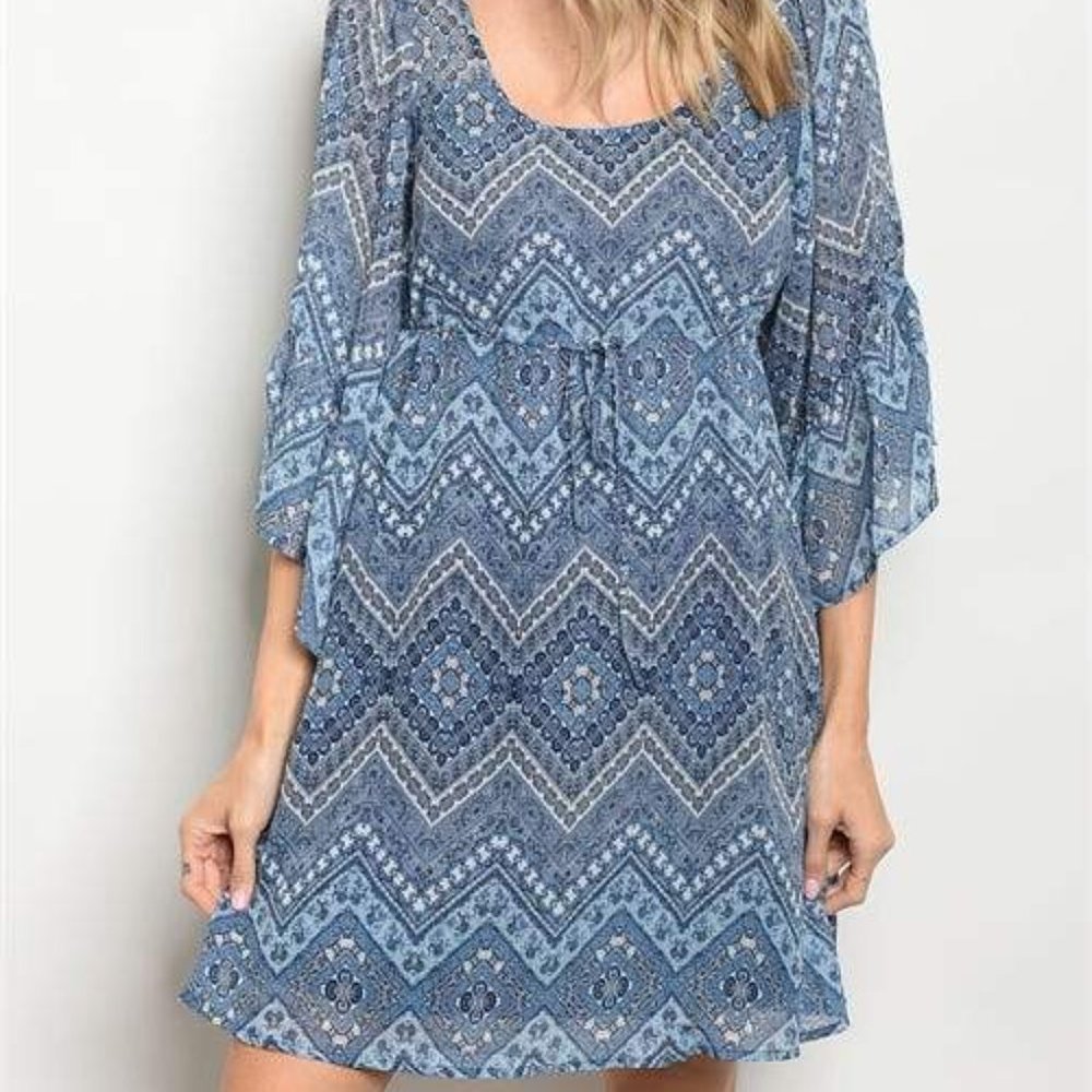 Empire Waist Drawstring Dress